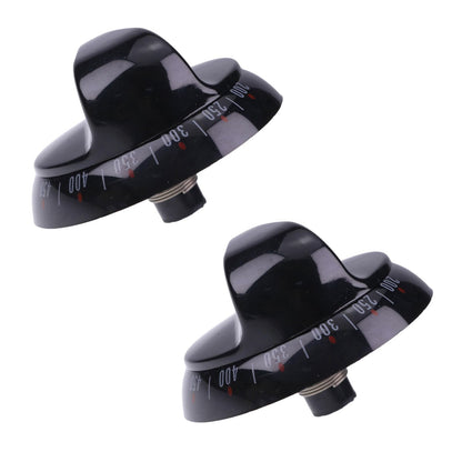 2* Thermostat Control Knob Replace Part WB03K10037 For GE Range Stove Oven Black