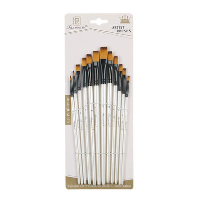 1 Set Nylon Wool Artist Paint Brushes For Watercolour Acrylic Gouache Tool