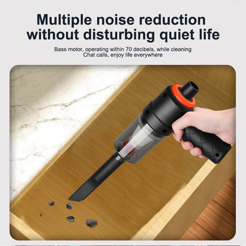 Wireless car vacuum cleaner with dual-purpose charging for suction and blowing