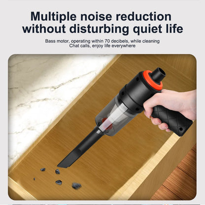 Wireless car vacuum cleaner with dual-purpose charging for suction and blowing