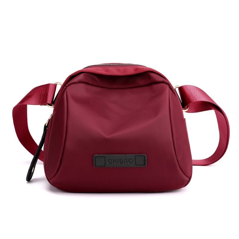 Small Shell Shoulder Bag Nylon Wide Strap Crossbody Bag Soft Waterproof Purses