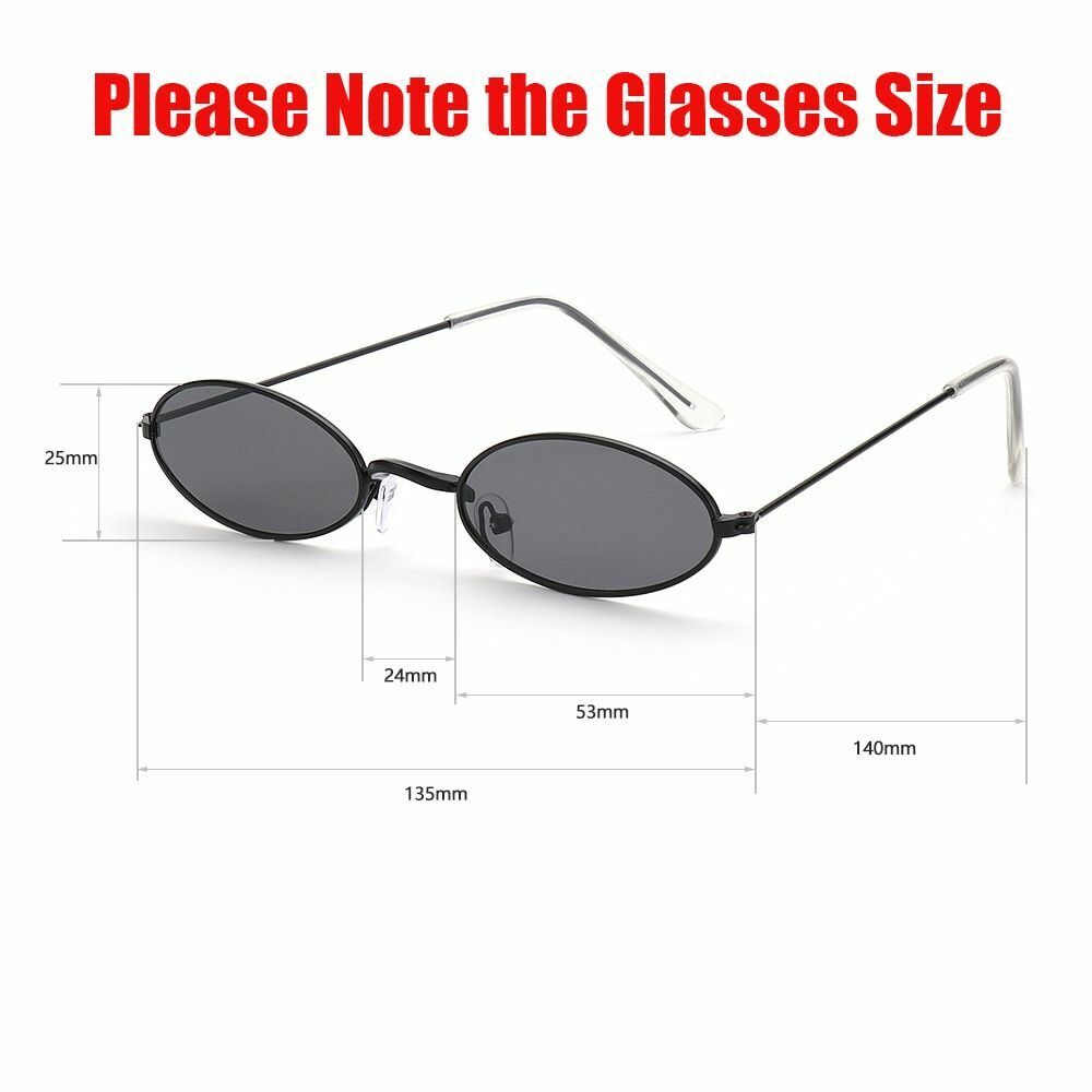 Oval Sunglasses 1pc Design Retro Small Vintage Shades Anti-blue Light Eyeglasses