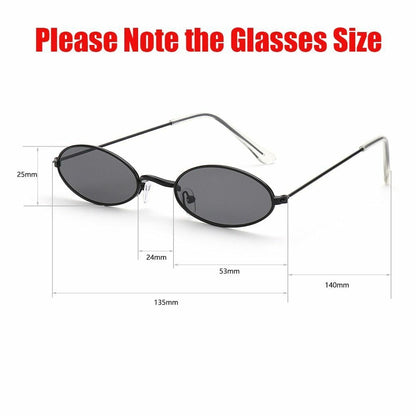 Oval Sunglasses 1pc Design Retro Small Vintage Shades Anti-blue Light Eyeglasses