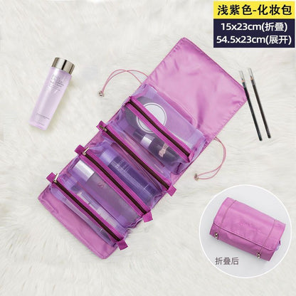 Travel Cosmetic Bag Mesh Make Up Toiletry Brushes Lipstick Storage Organizer Bag