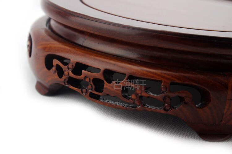 Vase Base Home Decoration Redwood Hard Wood Circle Pedestal Display Stand
