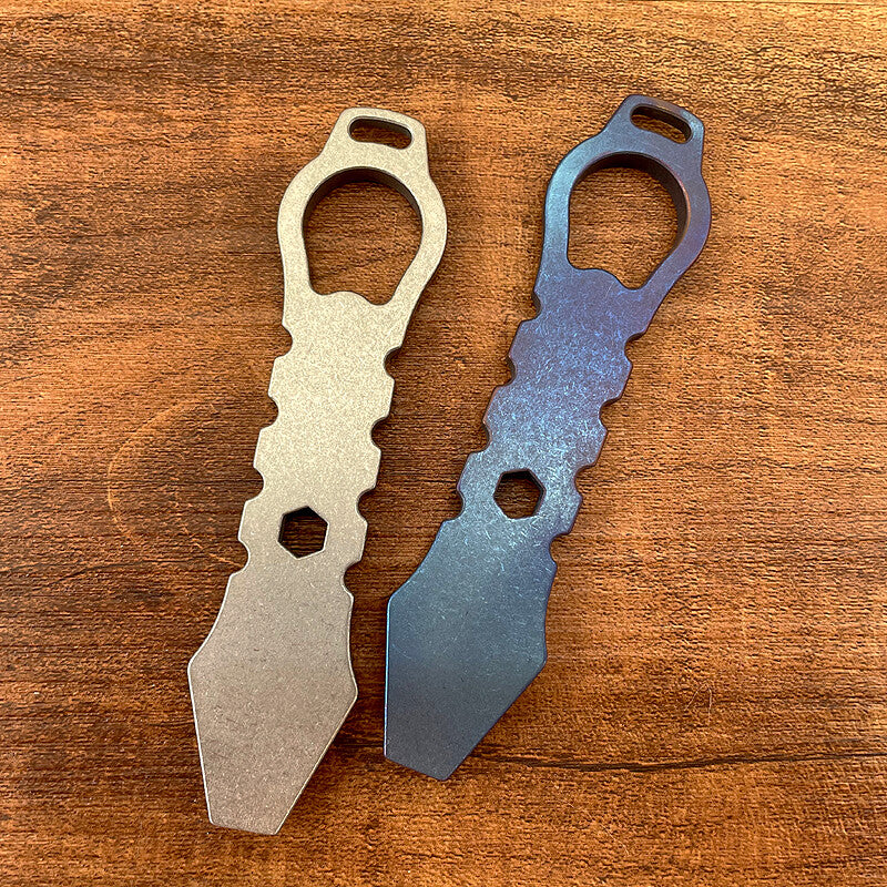 New Titanium Key Chain Pendants Bottle Opener Crowbar Multi-function Tools