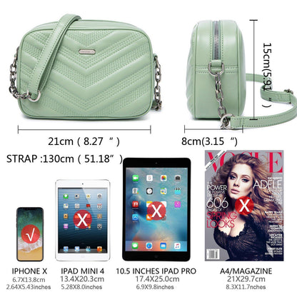 Retro Diagonal Straddle Bag Rectangle Artificial Leather Shoulder Bag 21*8*15 CM
