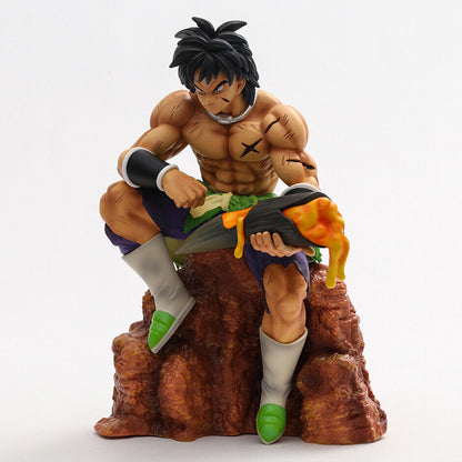 Dragon Ball Sitting Posture Broly Broli PVC Action Figure Statue Model Toy Gift