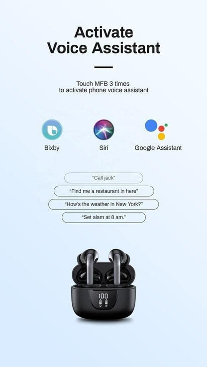 Bluetooth Headset Wireless Earphones Mini Earbuds Stereo Sport With Mic