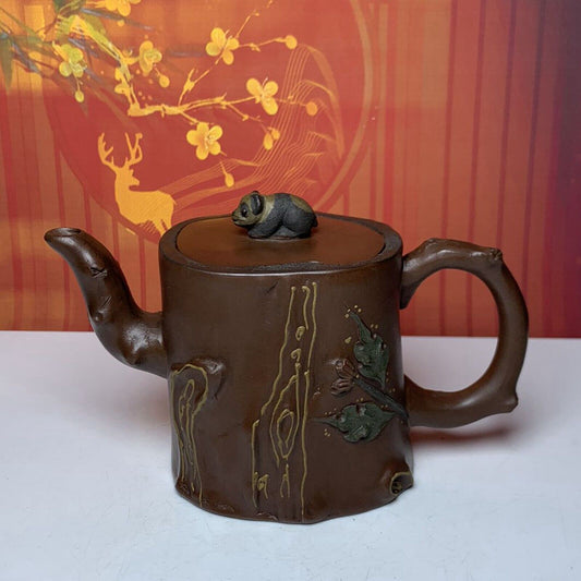 Chinese Yixing Purple Clay Teapot Tea Set Pot Zisha Ceramic Cute Decor Figurine