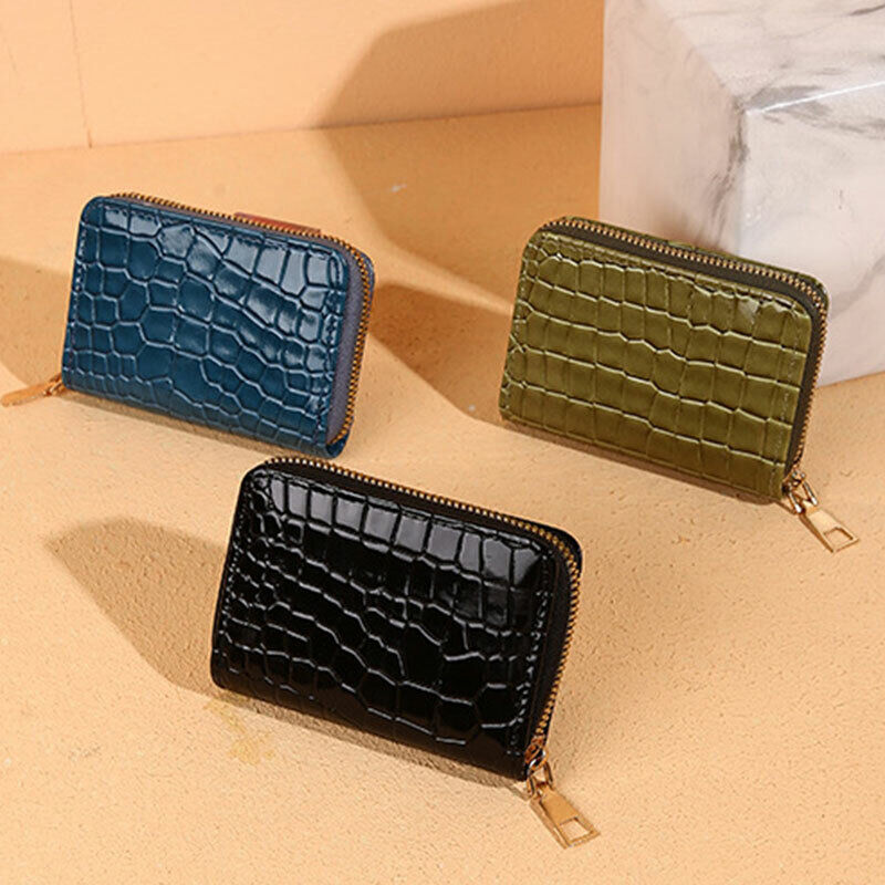 Womens Wallet Organ Style Card Holder Zipper Card Bag Multi-function Coin Purse