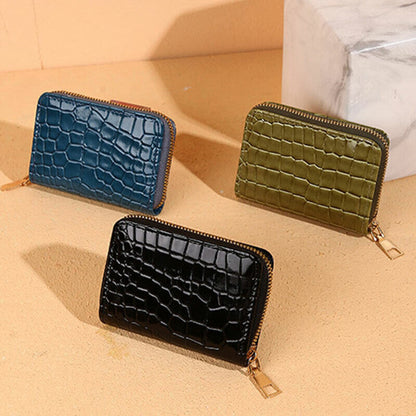 Womens Wallet Organ Style Card Holder Zipper Card Bag Multi-function Coin Purse