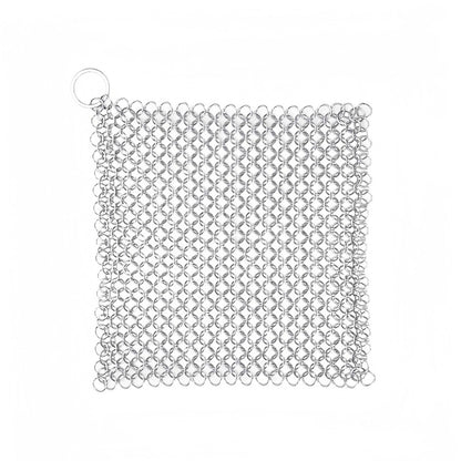 1Pack 7" Outdoor Grills Stainless Steel Chainmail Scrubber Tough on Grime