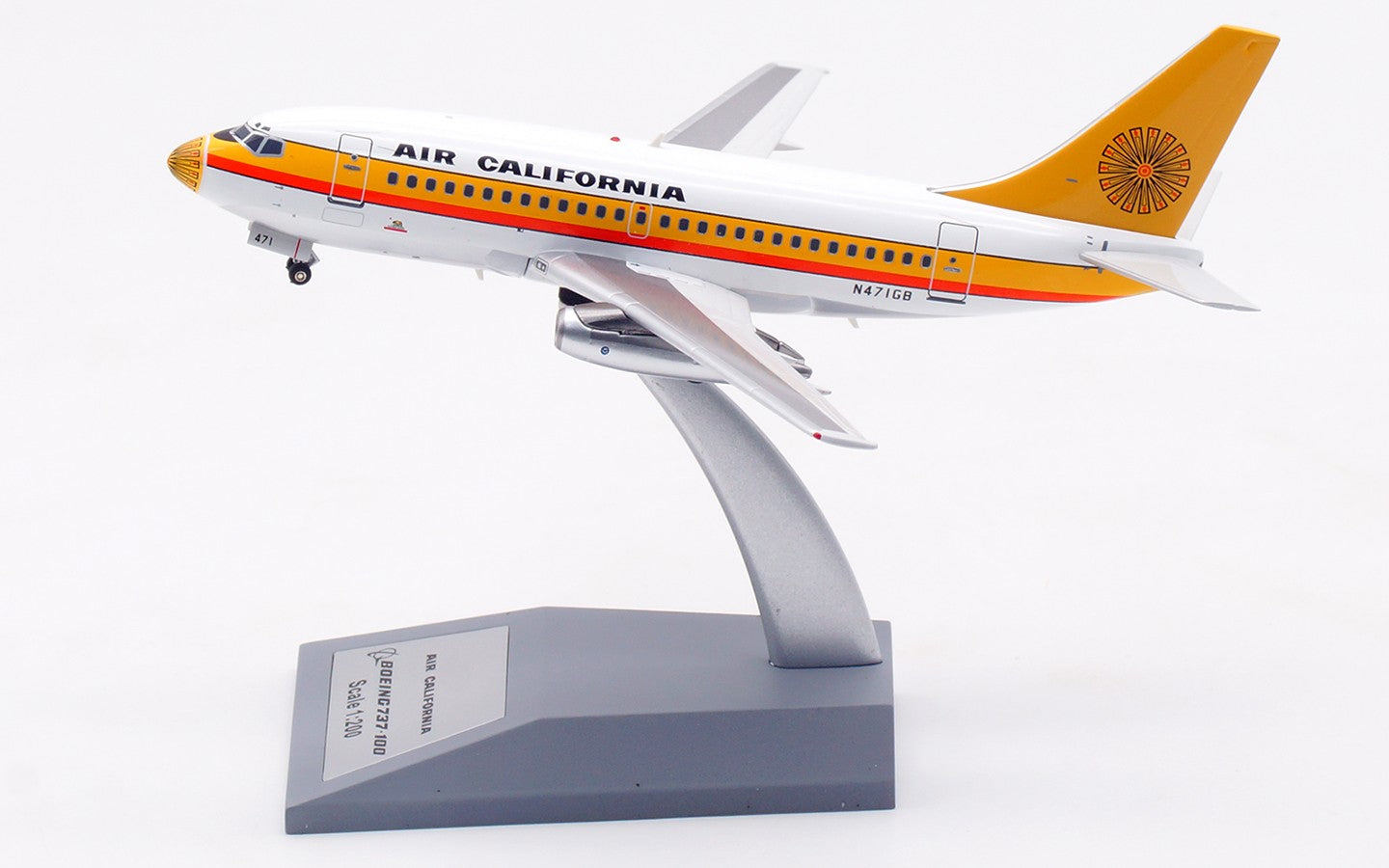 1:200 Inflight200 AIR CALIFORNIA Boeing 737-100 Passenger Airplane Diecast Model