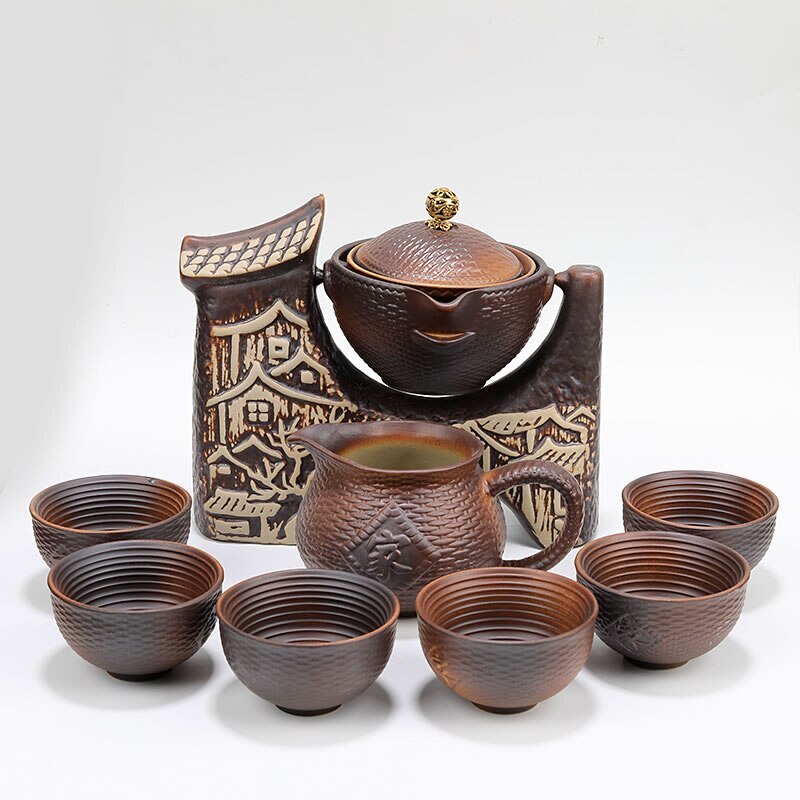 Tea Set Lazy Man Ceramic Teapot Semi Automatic Tea Making Kung Fu Tea Ceremony