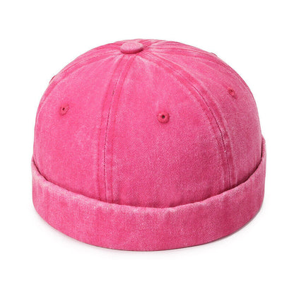 Men's Retro Brimless Hat Skull cap Sailor Cap Beanie Rolled Cuff Adjustable*