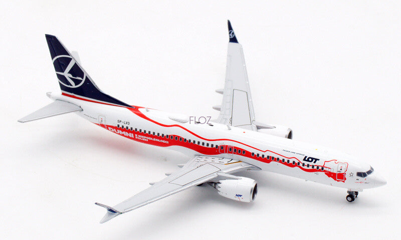 JC Wings LOT POLISH AIRLINES for Boeing B737-8max SP-LVD 1/400 Aircraft Model