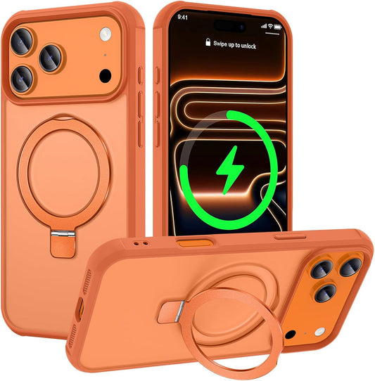 Magnetic Compatible with Iphone 17 Pro Max Case with Stand [Military Grade Drop
