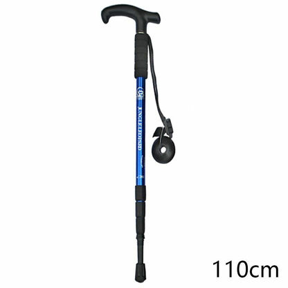 Telescopic Hiking Camping Climbing Walking Stick Trekking Pole Cane Elderly Red