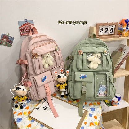 Backpacks Waterproof Multi-Pocket Nylon School Student Laptop Pack Traveling Bag