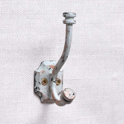 Antique Iron Double Prong Set of 3 Wall Decorative Hook Coat Clothes Hat Hanger