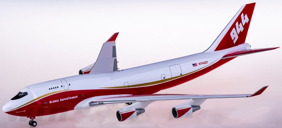 1:200 35CM Hogan BOEING 747-400 Global Supertanker Airplane ABS Plastic Model