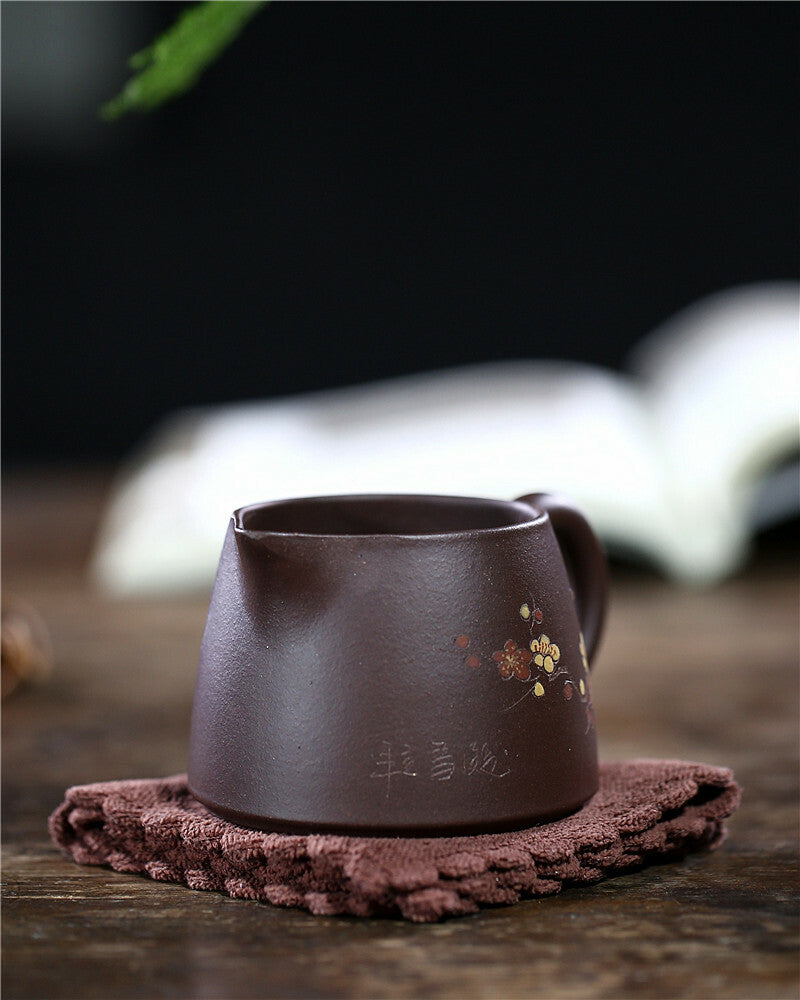 200ml Chinese Yixing Purple Clay Gongfu Teacup Handmade Plum Blossom Cup Tea Set