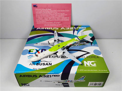 NG Model 1:400 AIR BUSAN World For EXPO BUSAN KOREA FOR AIRBUS A321neo HL8504