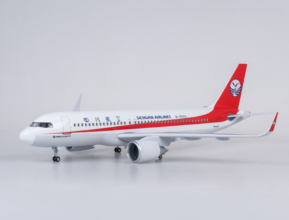 1:80 47CM SICHUAN AIRLINES AIRBUS A320neo Airplane Landing Gear Resin Model