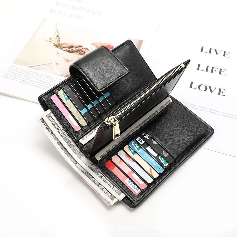 Genuine Leather Wallet Long Large Handbag Zipper Multifunctional 16*10*3 CM 1 PC