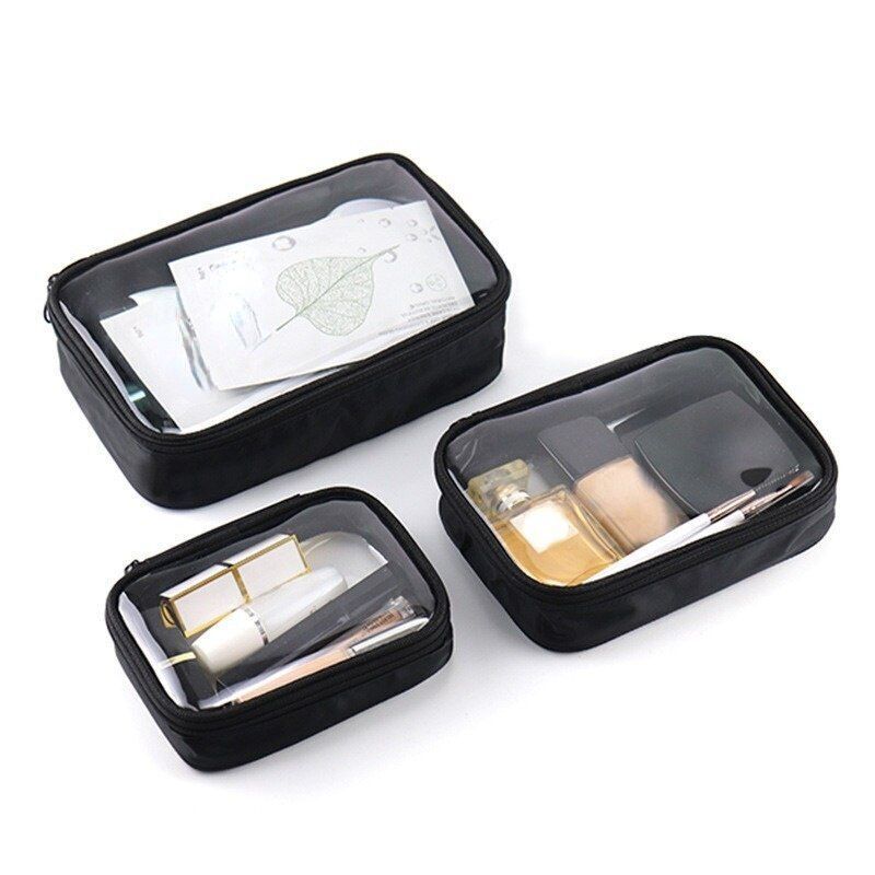 Waterproof Transparent Cosmetic Bag Makeup Case Clear Beauty Organizer S/M/L 1PC