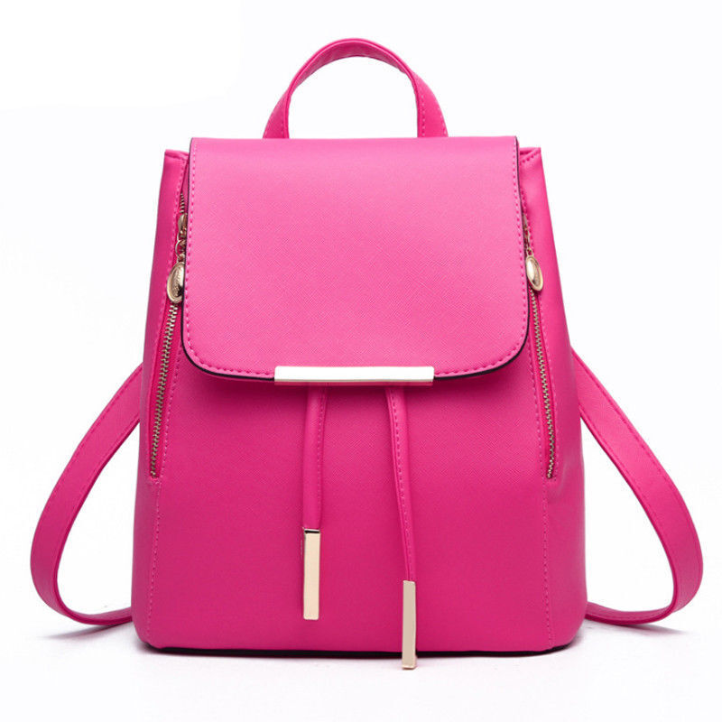 New Women's PU Leather Satchel Shoulder Backpack School Rucksack Bags Travel