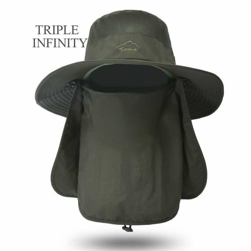 Summer Large Bucket Hat Foldable Breathable Hiking Fishing Camping 10*56-60 CM