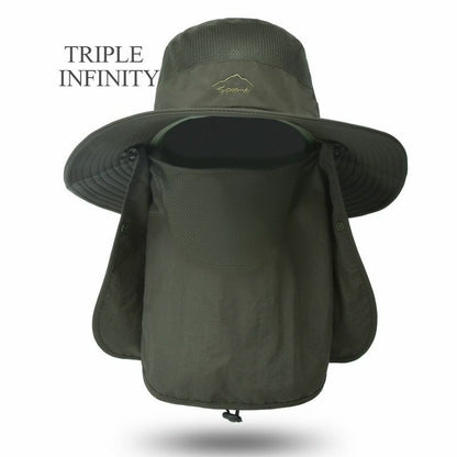 Summer Large Bucket Hat Foldable Breathable Hiking Fishing Camping 10*56-60 CM