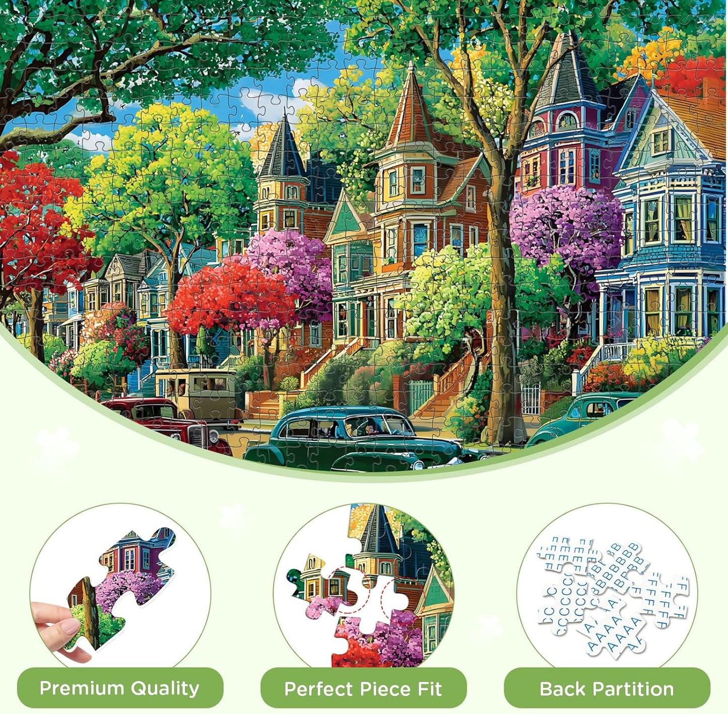 500 Piece Puzzle for Adults,Urban Street Jigsaw Puzzle for Adults Children Elder