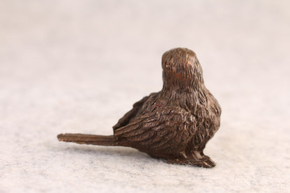 Chinese Lucky bird bronze tree art Statue figure tea pet gift table decoration