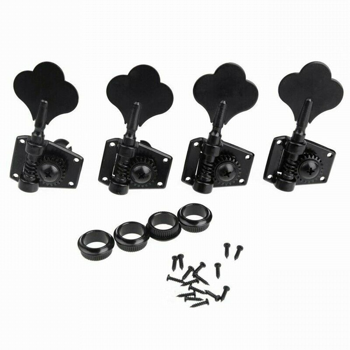 Black/Sliver Zinc Alloy Bass Guitar Tuners Tuning Pegs Keys Machine Heads Gear