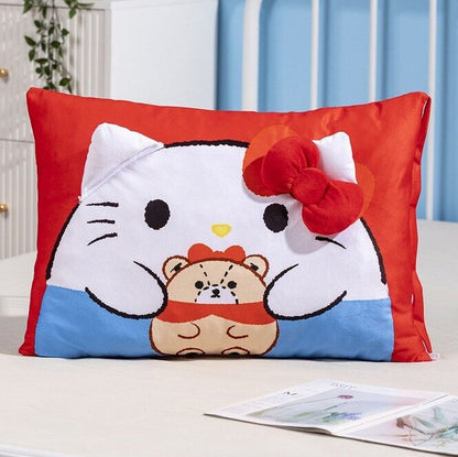 Kuromi My Melody Cinnamoroll Hello Kitty Bed Pillow Case Cover Soft Pillowcase