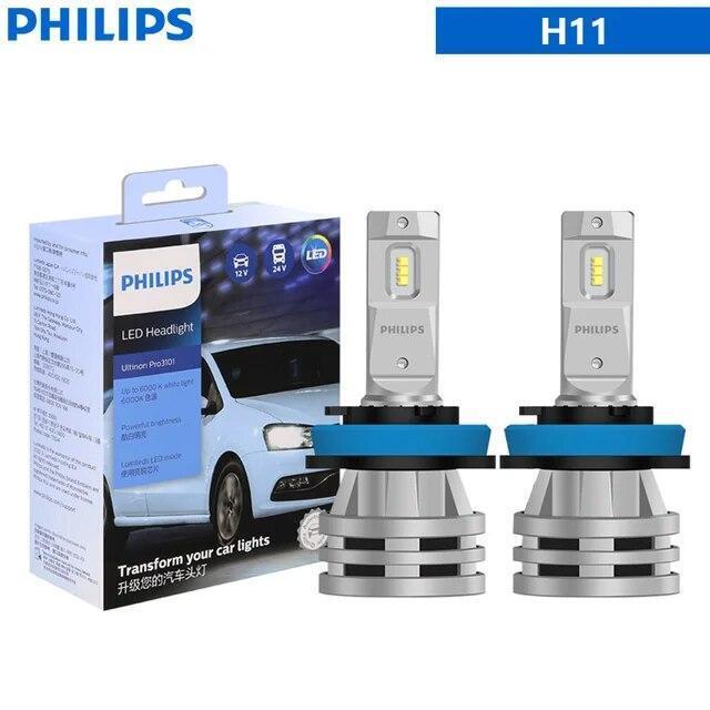 2pcs Philips Ultinon Pro3101 H1 H3 H4 H7 H11 HB3 HB4 HIR2 LED Car Headlight Kit