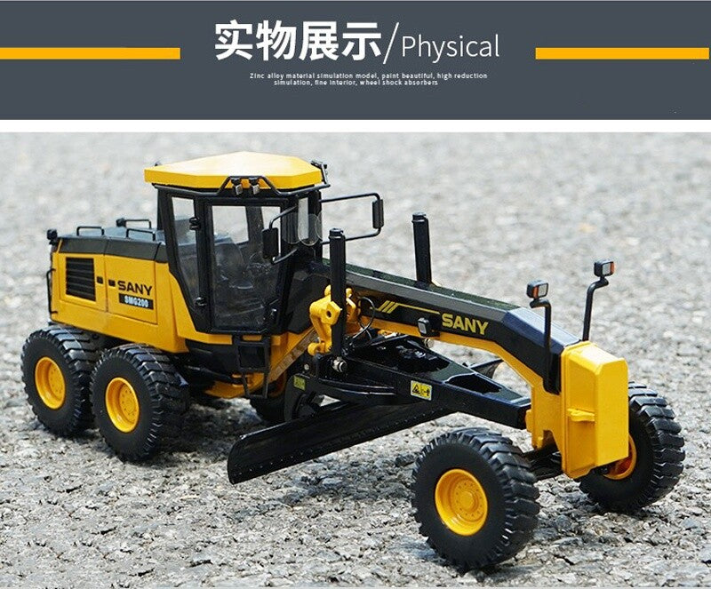 1:35 27CM SANY SMG200 MOTOR GRADERS Construction Equipment Machine Diecast Model