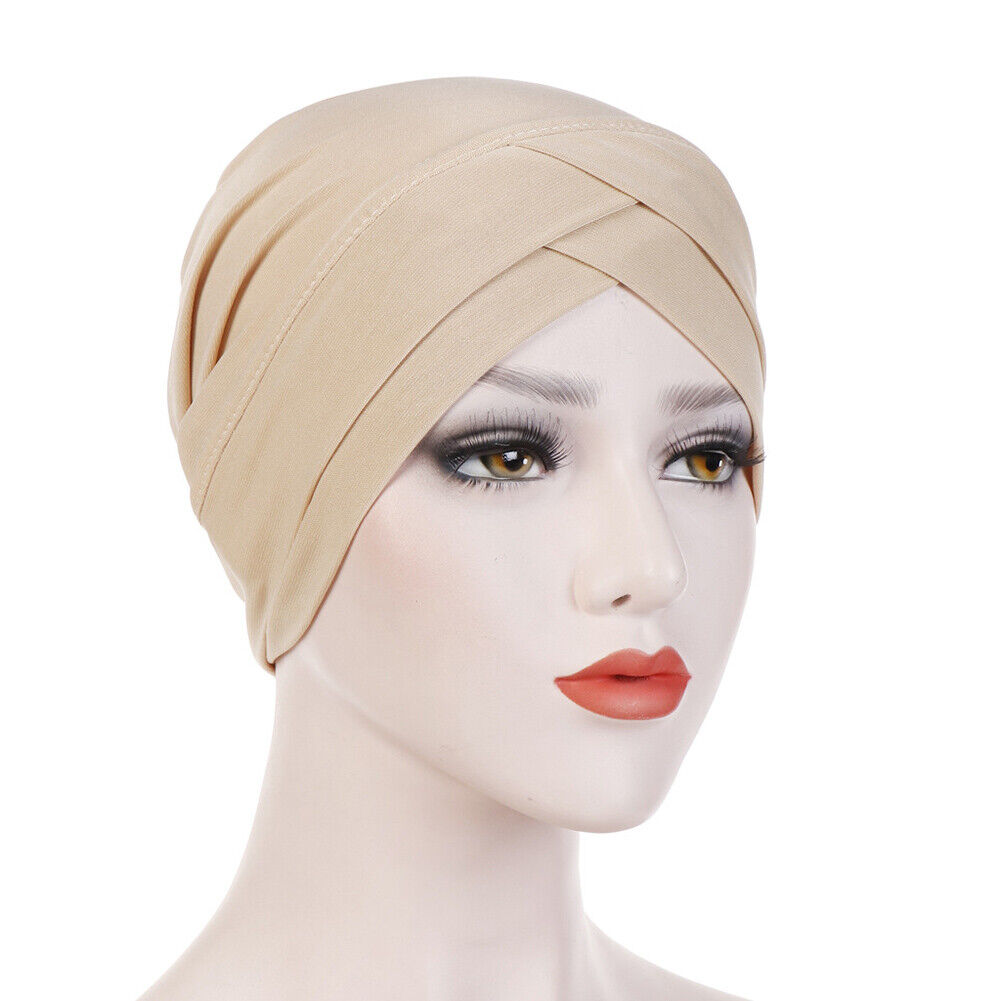 Women Stretch Turban Hat Hijab Headwear Hair Loss Chemo Cap Headwrap Head Cover*