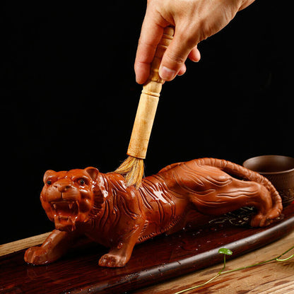 Creative Tea Pet Statue Tiger Handmade Artware Animal Zisha Purple Clay Tea Play