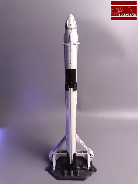 1：200 SpaceX Falcon 9 Dragon Rocket Falconheavy W Launcher Tower Resin Model Toy