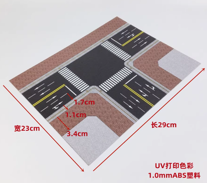 1:64 Scale City Simulation Road Model Crossroad Scene Display Model Toy