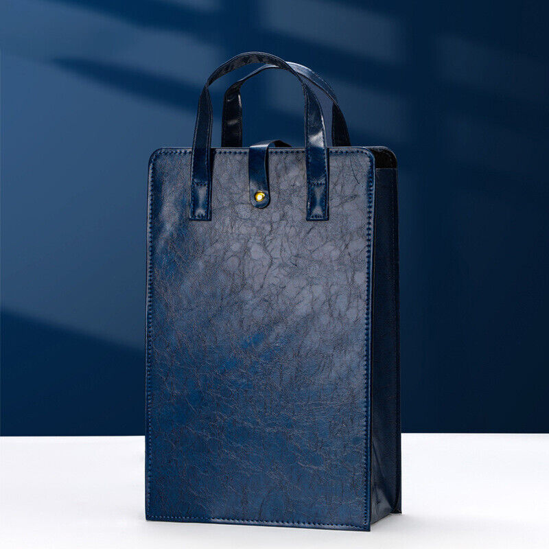 Red Wine Bag Exquisite Gift Oxes Portable PU Leather Bag Handle Champagne Bag