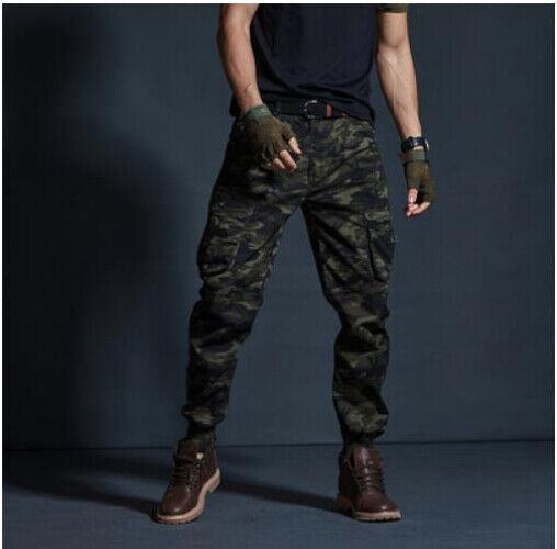 Khaki Pants Men Military Tactical Joggers Camouflage Cargo Pants Army Trousers