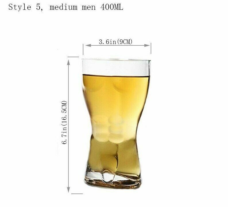 60/400ML Unique Beer Cups Funny Body Shape Wine Glass Whisky Vodka Shot Glasses
