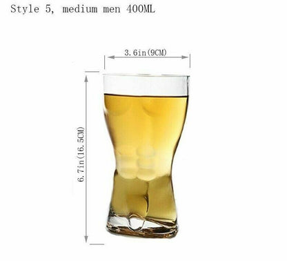 60/400ML Unique Beer Cups Funny Body Shape Wine Glass Whisky Vodka Shot Glasses