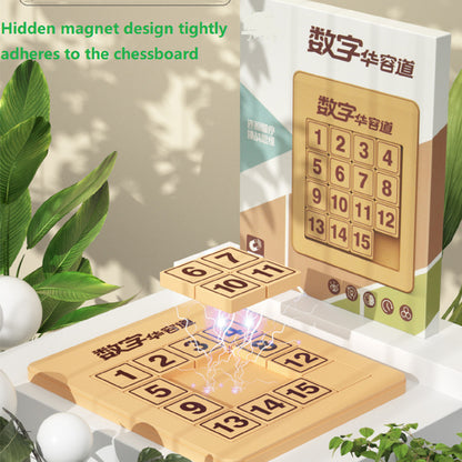 4x4 Magic Cube Number Sliding Klotski Game Cube Puzzle Brain Teaser Toys a