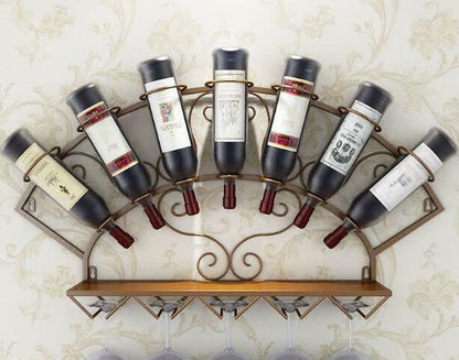 Wine Holder Rack Bottle Wine Bottle Display Rack Glassware Storage Shelf Whiskey